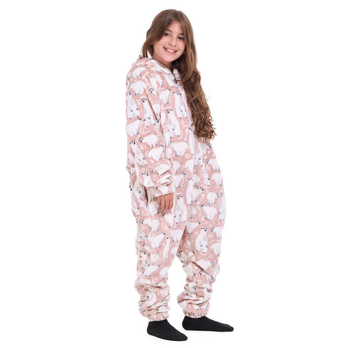 Snuggs Kids Blanket Onesie Cashmere Polar Bear